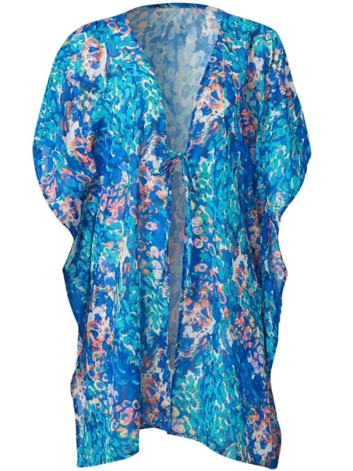 Custom elegant sunscreen colorful Print bathing suit cover ups - Image 5